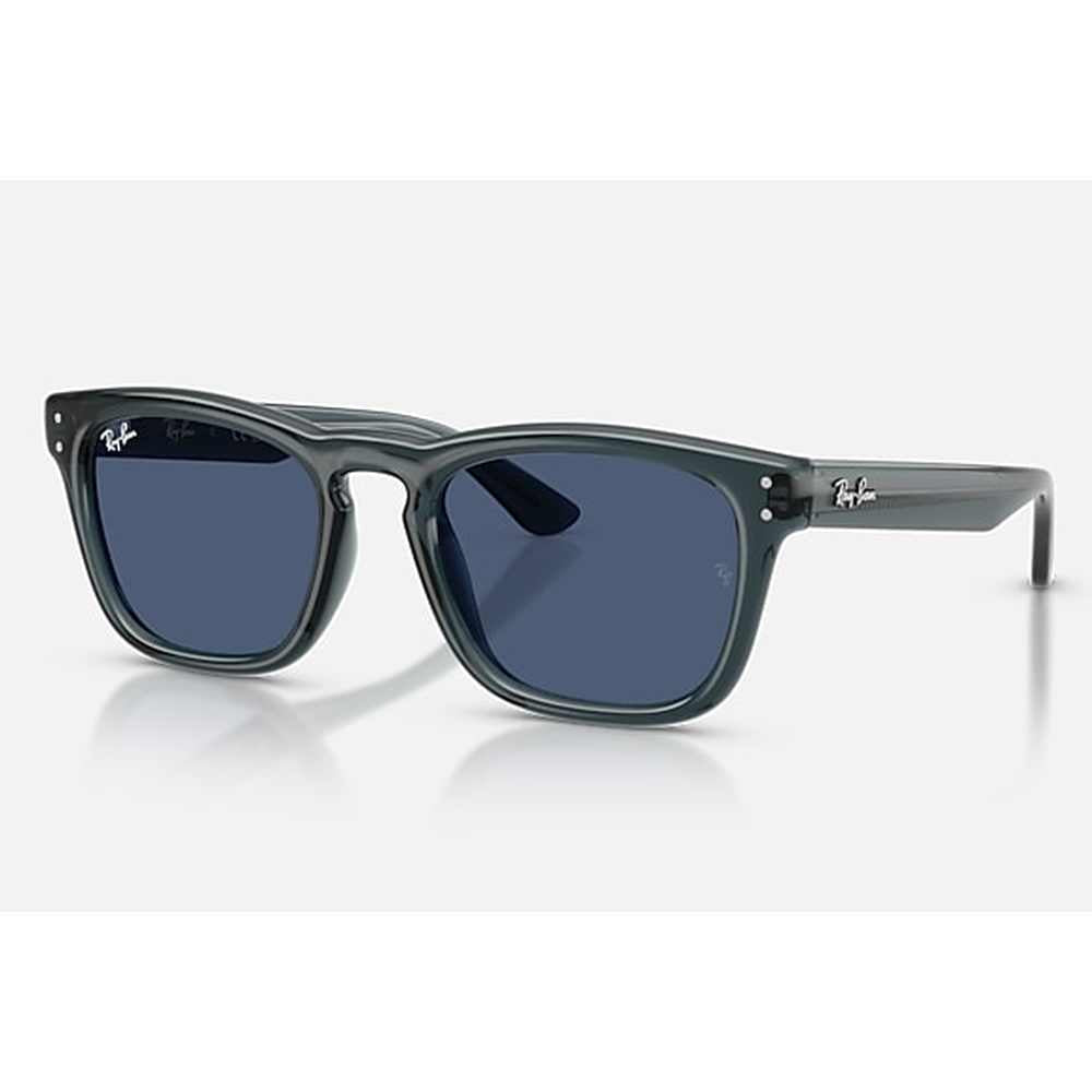 Ray-Ban Wayfarer Unisex Sunglasses In Black & Transparent Blue