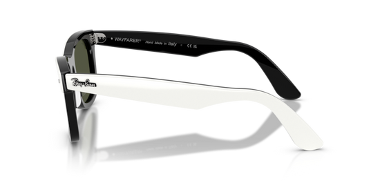 Ray-Ban Unisex Wayfarer Polarized Sunglasses In Black And White