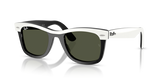 Ray-Ban Unisex Wayfarer Polarized Sunglasses In Black And White