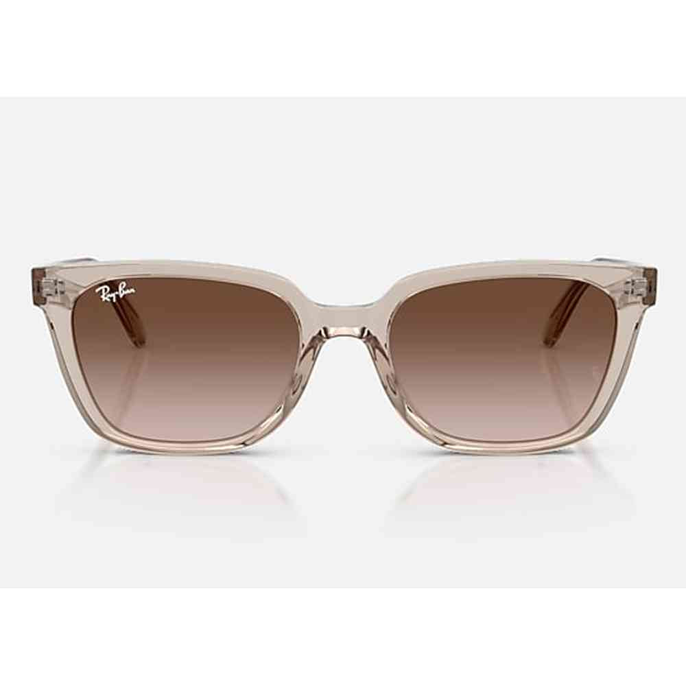 Ray-Ban Irregular Frame Womens Sunglasses In Transparent Brown