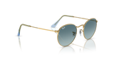 Ray-Ban Round Metal Sunglasses For Men In Gold