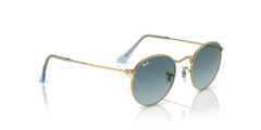 Ray-Ban Round Metal Sunglasses For Men In Gold