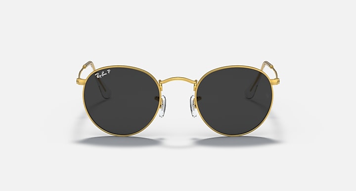 Ray-Ban Unisex Round Metal Sunglasses In Gold