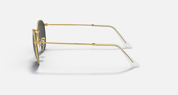 Ray-Ban Unisex Round Metal Sunglasses In Gold