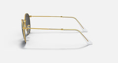 Ray-Ban Unisex Round Metal Sunglasses In Gold