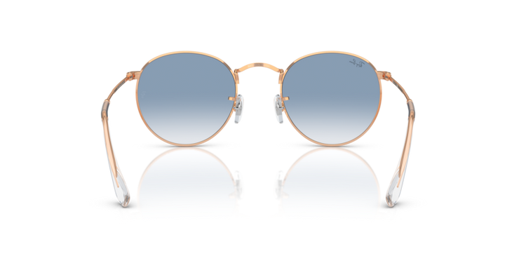 Ray-Ban Round Metal Unisex Sunglasses In Rose Gold