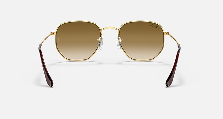 Ray-Ban Unisex Hexagonal Sunglasses In Gold