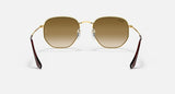 Ray-Ban Unisex Hexagonal Sunglasses In Gold