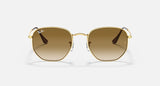 Ray-Ban Unisex Hexagonal Sunglasses In Gold