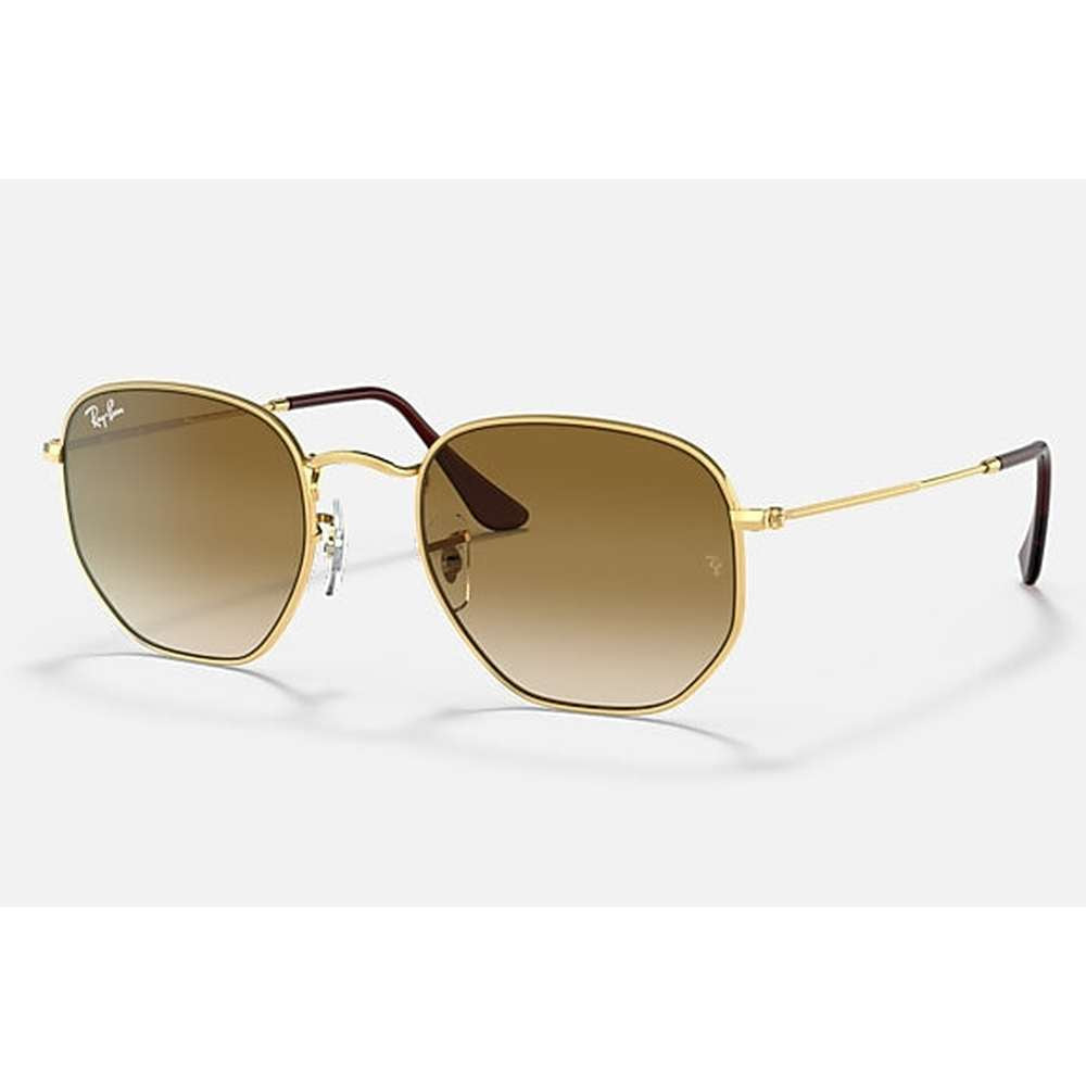 Ray-Ban Hexagonal Womens Sunglasses In Arista Gold