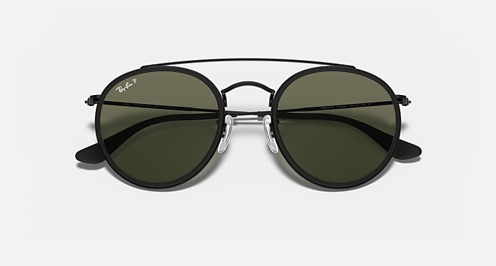 Ray-Ban Unisex Round Double Bridge Sunglasses In Black