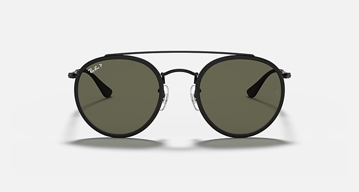 Ray-Ban Unisex Round Double Bridge Sunglasses In Black