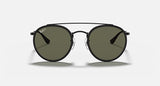 Ray-Ban Unisex Round Double Bridge Sunglasses In Black