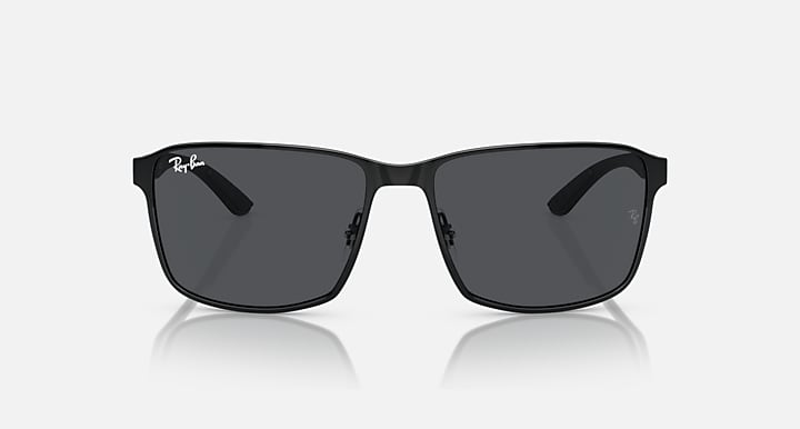 Rayban Mens Square Metal Sunglasses In Black