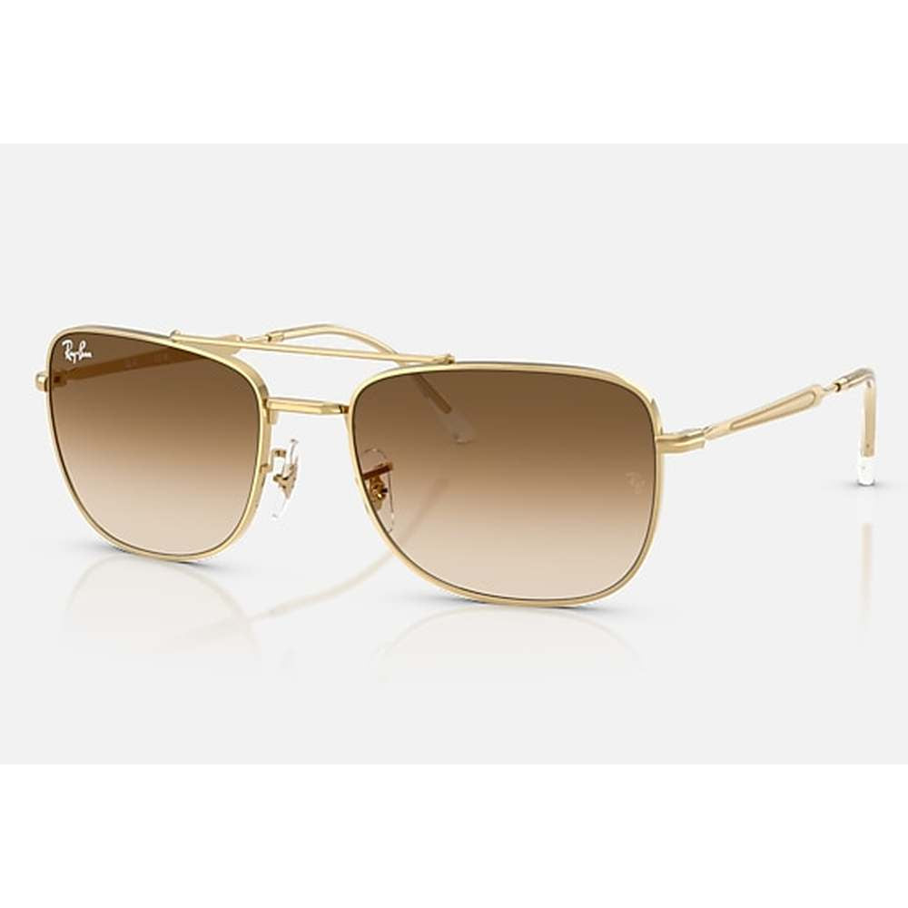 Ray-Ban Rectangle Mens Sunglasses In Arista Gold