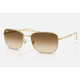 Ray-Ban Rectangle Mens Sunglasses In Arista Gold