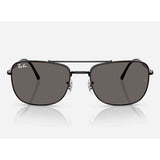 Ray-Ban Rectangle Mens Sunglasses In Dark Grey