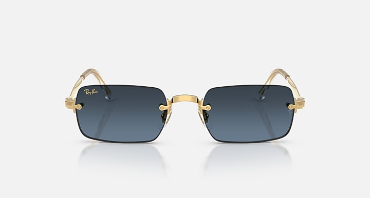Ray-Ban Unisex Sunglasses By Asap Rocky In Gold And Blue Gradient Dark Grey