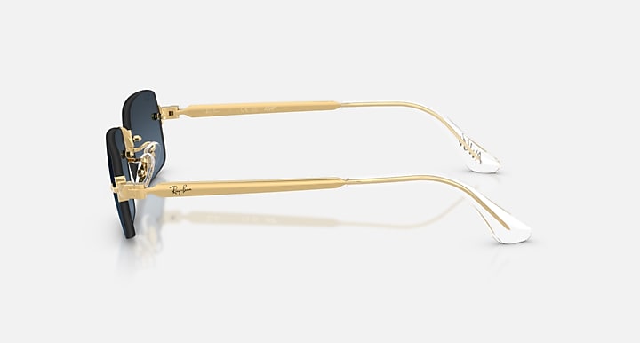 Ray-Ban Unisex Sunglasses By Asap Rocky In Gold And Blue Gradient Dark Grey