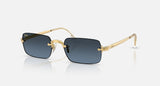 Ray-Ban Unisex Sunglasses By Asap Rocky In Gold And Blue Gradient Dark Grey