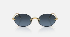 Ray-Ban Unisex Round Framed Sunglasses By Asap Rocky In Gold