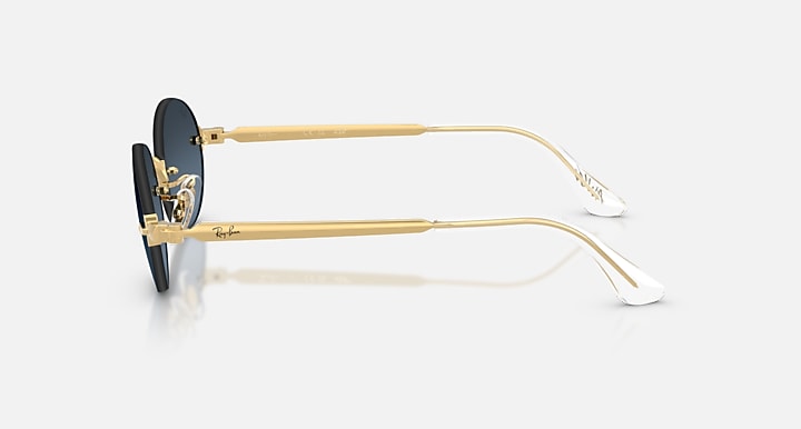 Ray-Ban Unisex Round Framed Sunglasses By Asap Rocky In Gold