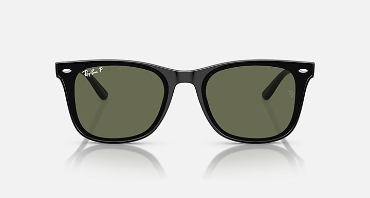 Ray-Ban Square Polarized Sunglasses In Black & Green