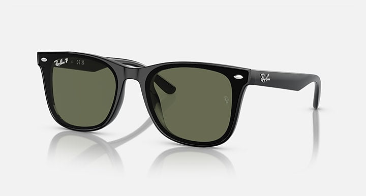 Ray-Ban Square Polarized Sunglasses In Black & Green