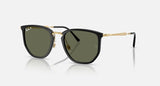 Ray-Ban Irregular Frame Sunglasses In Black & Arista Gold