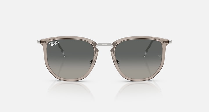 Ray-Ban Irregular Frame Sunglasses In Transparent Grey
