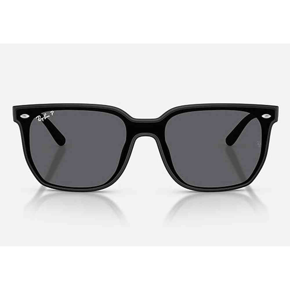 Ray-Ban Polarized Square Unisex Sunglasses In Matte Black