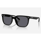 Ray-Ban Polarized Square Unisex Sunglasses In Matte Black