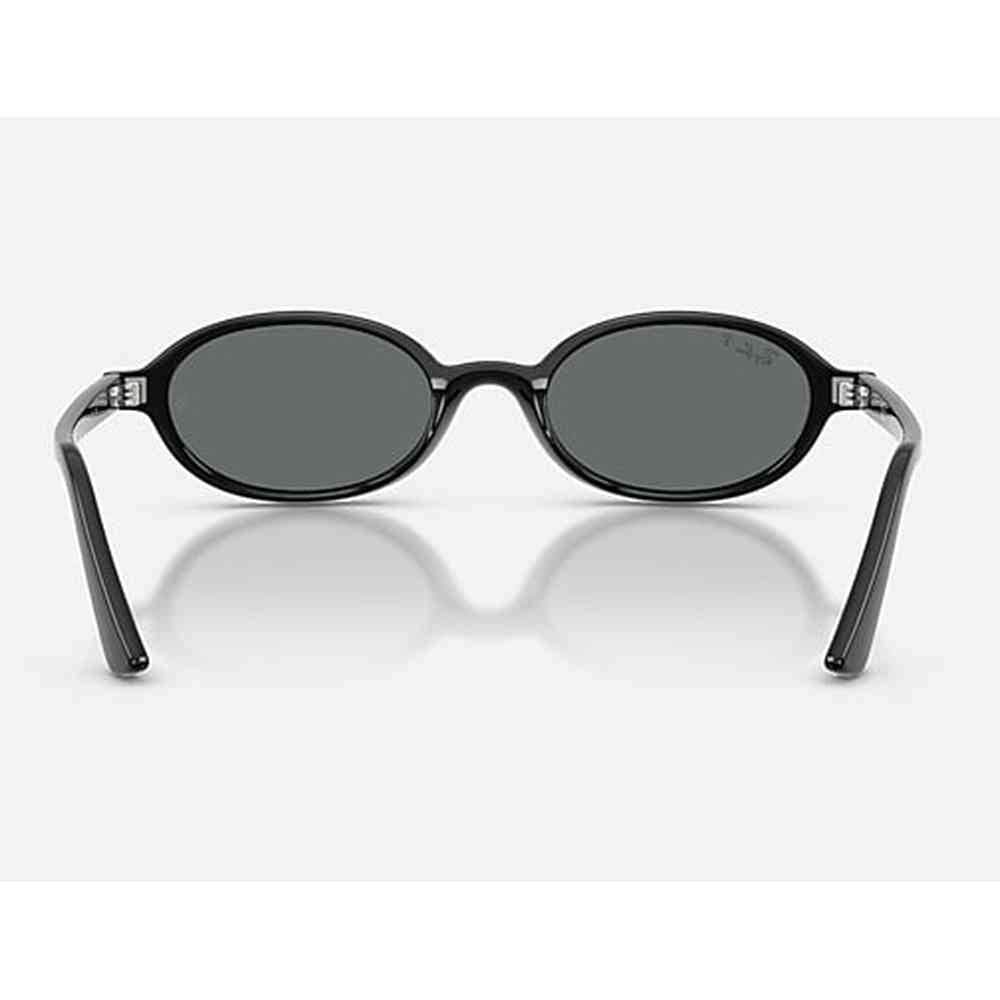 Ray-Ban Womens Khal Bio-Based Oval Shaped Sunglasses In Black/Dark Grey