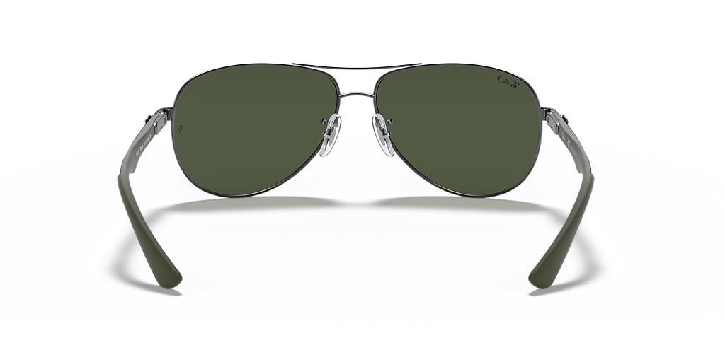 Ray-Ban Gun Metal Frame Carbon Fibre Sunglasses For Men In Olive