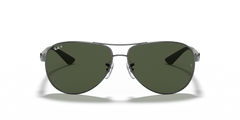 Ray-Ban Gun Metal Frame Carbon Fibre Sunglasses For Men In Olive
