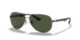 Ray-Ban Gun Metal Frame Carbon Fibre Sunglasses For Men In Olive