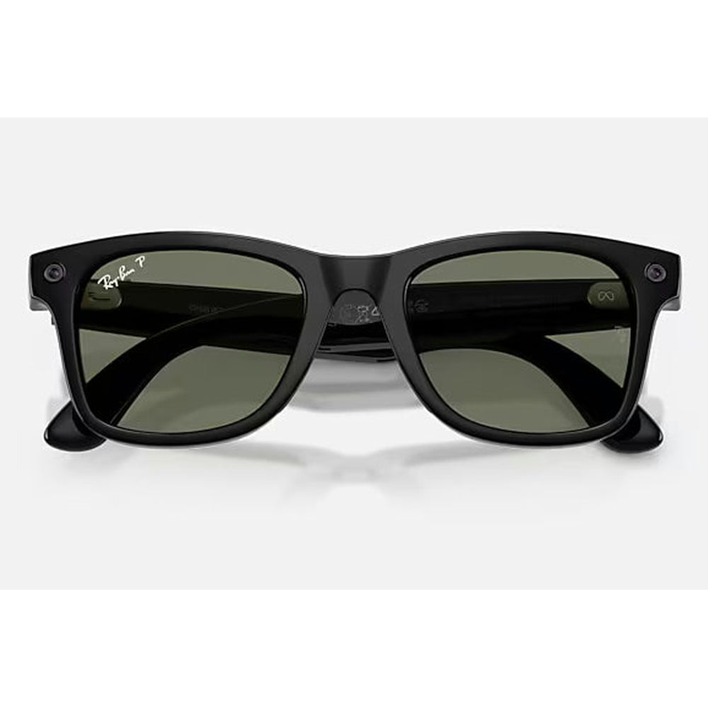 Ray-Ban Meta Wayfarer Smart Glasses – G15 Green Polarized In Shiny Black (Pre Order)