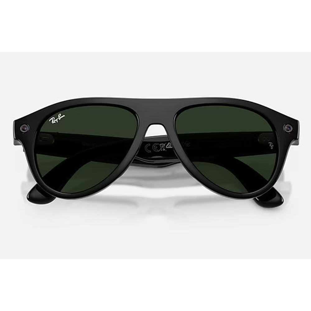 Ray-Ban Meta Aviator Smart Glasses – Transitions Gen S Graphite Green, Shiny Black