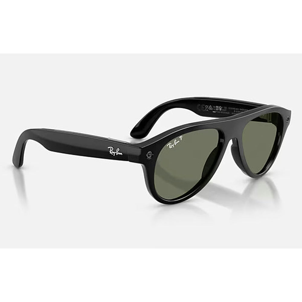 Ray-Ban Meta Aviator Smart Glasses – G15 Green Polarized, Shiny Black(Pre Order)