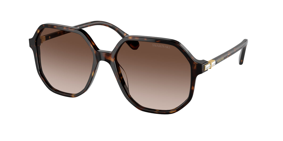 Swarovski Womens Alensa Geometric Sunglasses In Havana Brown