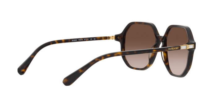Swarovski Womens Alensa Geometric Sunglasses In Havana Brown