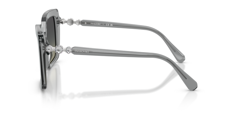 Swarovski Womens Oversized Square Sunglasses In Transparent Gray