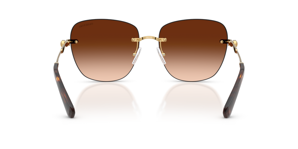 Swarovski Womens Brown Lens Sunglasses In Gold