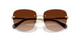 Swarovski Womens Brown Lens Sunglasses In Gold