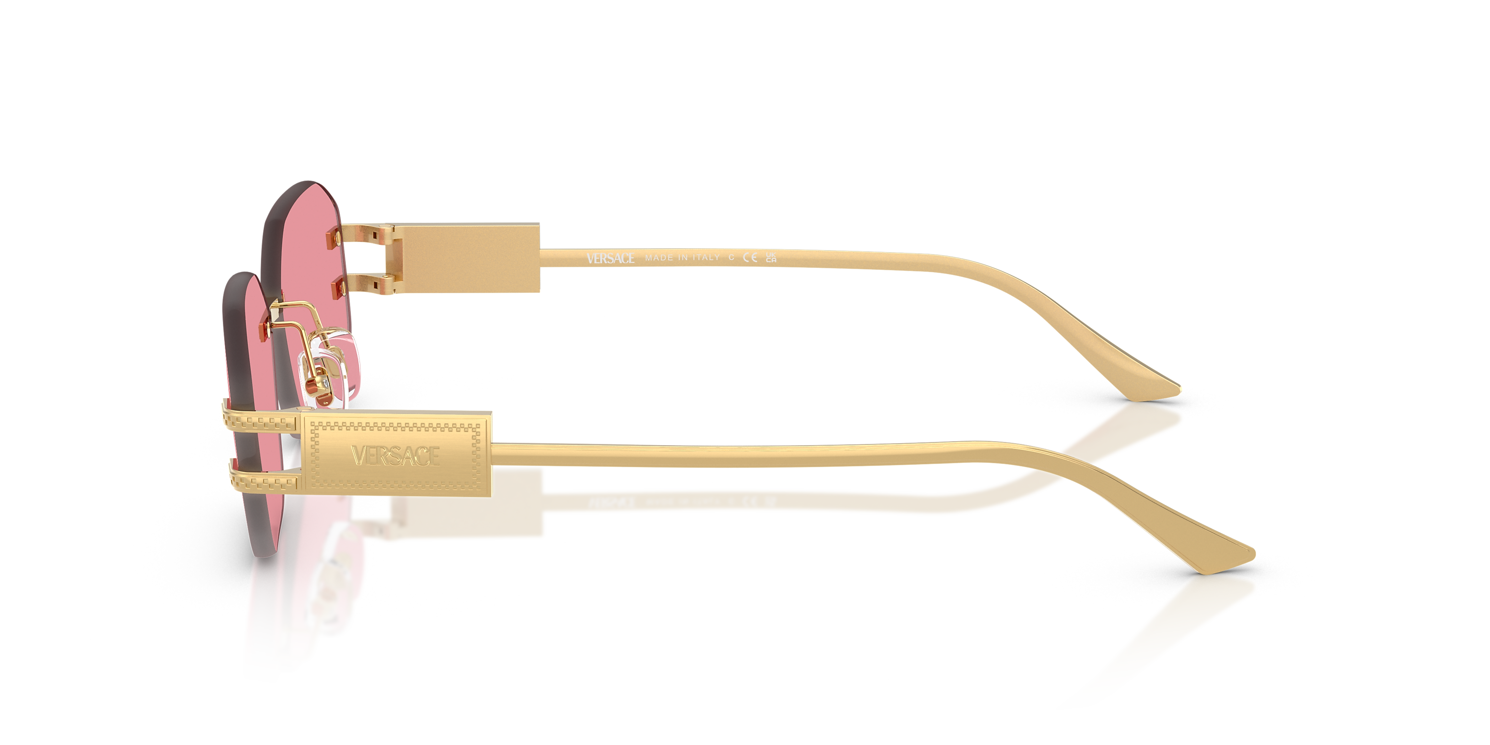 Versace Frameless Sunglasses For Women In Gold