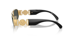 Versace Unisex Grey Lens Sunglasses In Gold