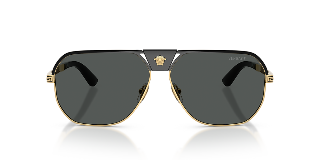 Versace Mens Aviator Sunglasses In Black/Gold