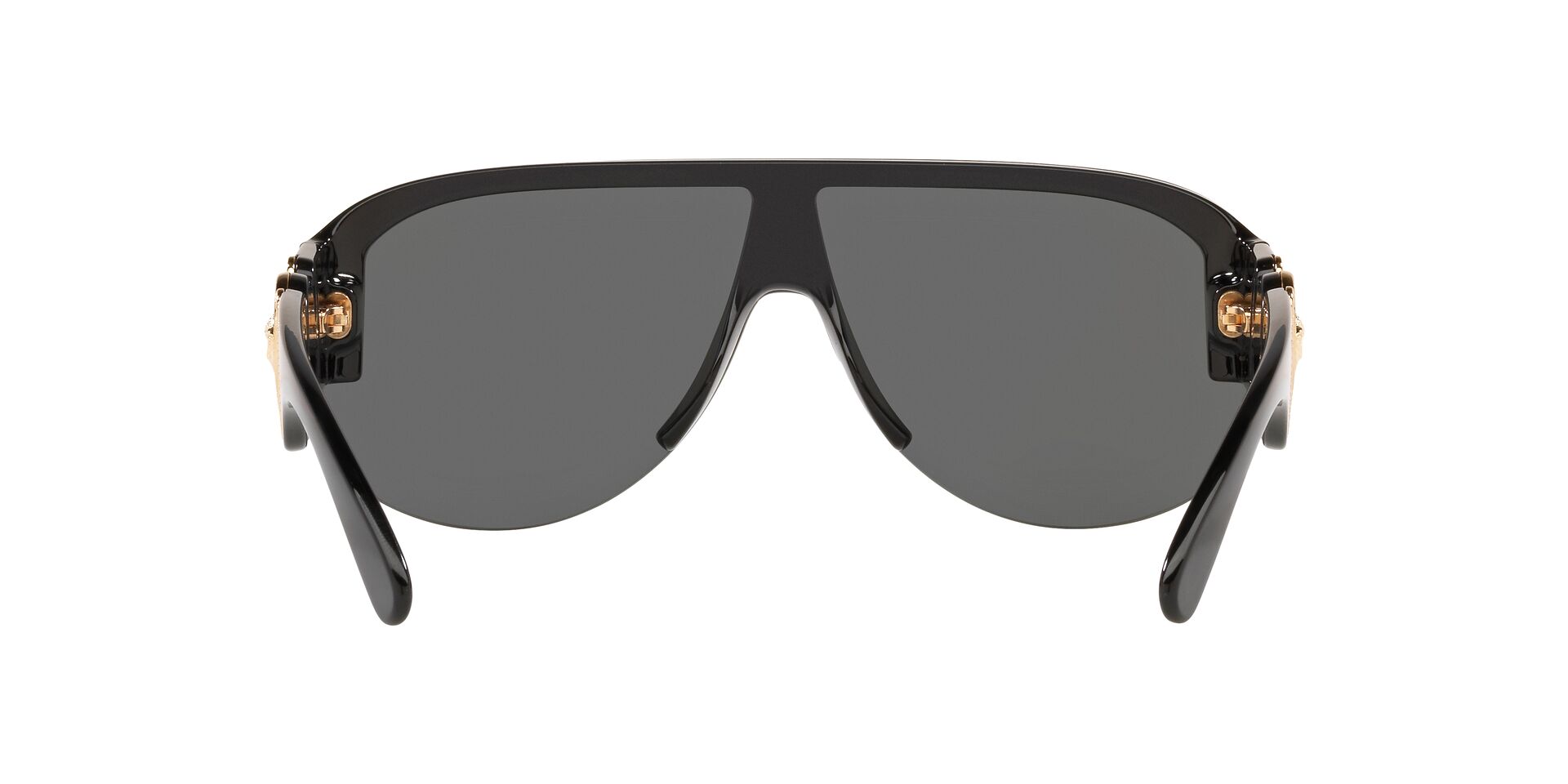 Versace Mens Shield Sunglasses In Black/Gold