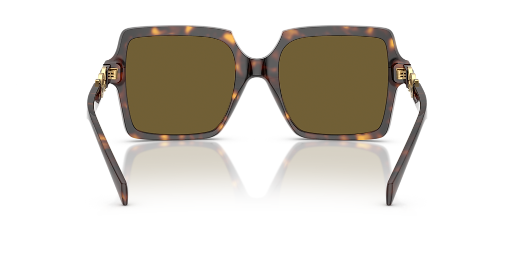 Versace Womens Square Frame Sunglasses In Brown & Gold