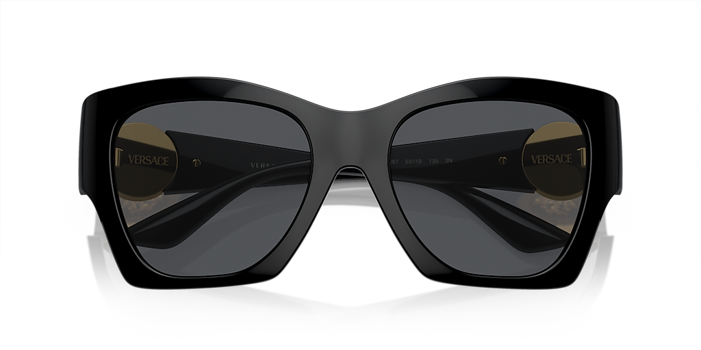 Versace 55 Sunglasses For Womnen In Black